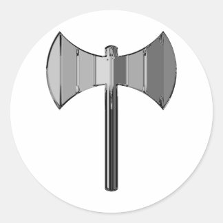 Pegatina Redonda Labrys metalizado