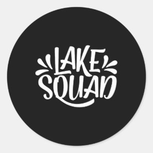 Pegatina Redonda Lac Squad Vacation Camping Life Coincidencia L