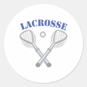 Pegatina Redonda Lacrosse