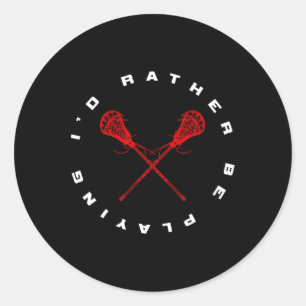 Pegatina Redonda Lacrosse Apparel - Lacrosse 6