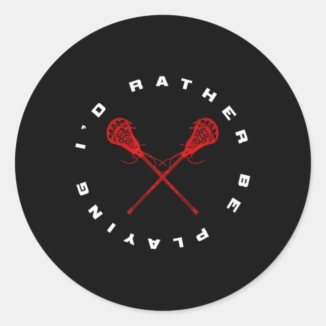 Pegatina Redonda Lacrosse Apparel - Lacrosse 6 (Anverso)
