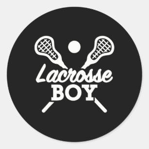 Pegatina Redonda Lacrosse Boy