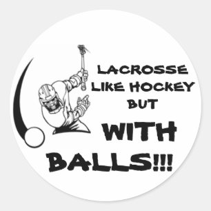 Pegatina Redonda LaCrosse con las bolas