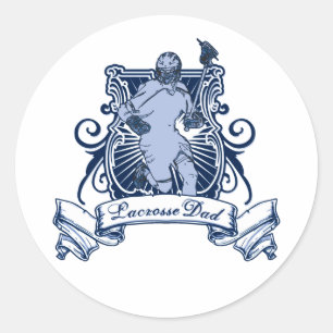 Pegatina Redonda Lacrosse Dad