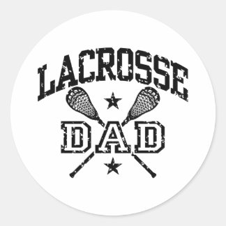 Pegatina Redonda Lacrosse Dad