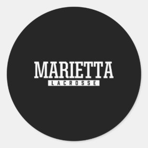 Pegatina Redonda Lacrosse de la escuela secundaria de Marietta