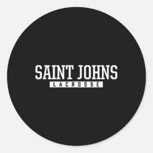 Pegatina Redonda Lacrosse de la escuela secundaria de Saint Johns