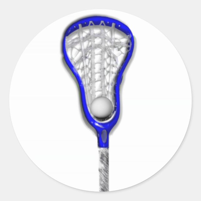 Pegatina Redonda Lacrosse Femenino (Anverso)
