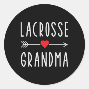 Pegatina Redonda Lacrosse Grandma Funny Lax Amanece Regalo Para Lro