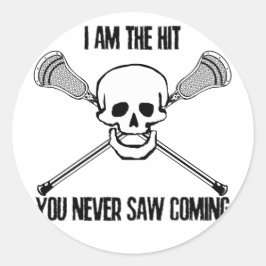 Pegatina Redonda Lacrosse I Am the Hit