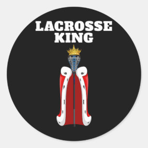 Pegatina Redonda Lacrosse King Mens Lacrosse Shirt Para Niños Lross