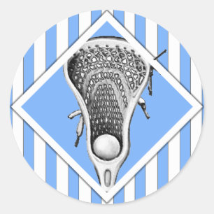 Pegatina Redonda Lacrosse Lax Team Light Blue Classic Round Pegatin
