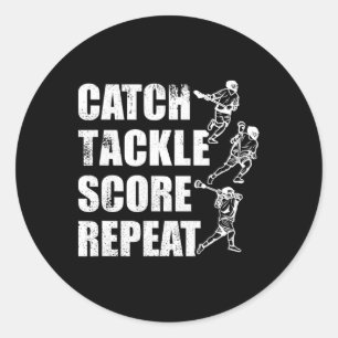 Pegatina Redonda Lacrosse Match Lacrosse Coach