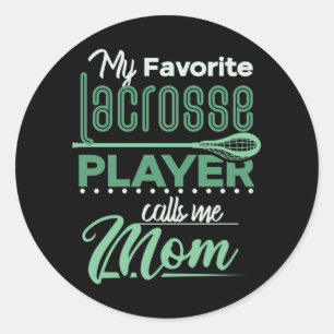 Pegatina Redonda Lacrosse Mom