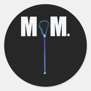 Pegatina Redonda Lacrosse Mom Lax