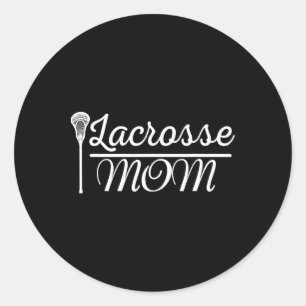 Pegatina Redonda Lacrosse Mom: Regalo oficial del Día del Juego par