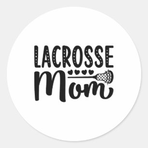 Pegatina Redonda Lacrosse Mom Shirt Cute Lacrosse Player Diseño Par