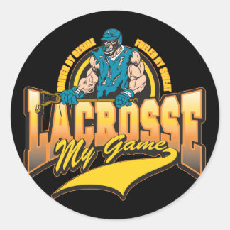 Pegatina Redonda Lacrosse My Game