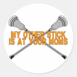 Pegatina Redonda Lacrosse My Other Stick