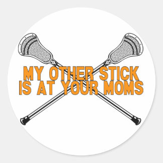 Pegatina Redonda Lacrosse My Other Stick