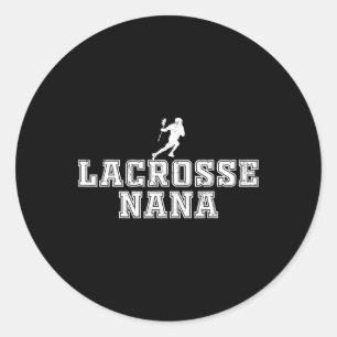 Pegatina Redonda Lacrosse Nana Guay Lax Abuela Deportes