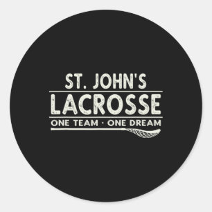 Pegatina Redonda Lacrosse One Team One Dream