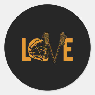 Pegatina Redonda Lacrosse Player Funny Lax Sport Love