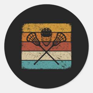 Pegatina Redonda Lacrosse retro Lacrosse Vintage Lacrosse Gear St