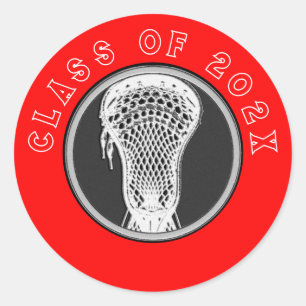 Pegatina Redonda Lacrosse Senior Night