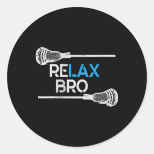 Pegatina Redonda Lacrosse Sport Stick Funny Lax Player Love Perfect