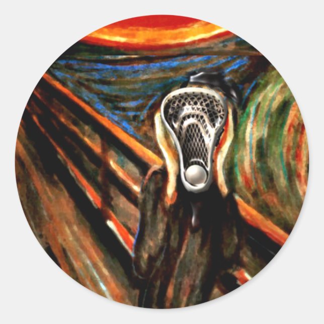 Pegatina Redonda Lacrosse Team (Anverso)