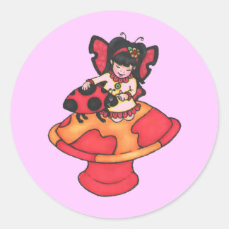 Pegatina Redonda Ladbug Fairy