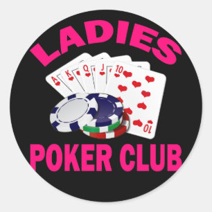 PEGATINA REDONDA LADIES POKER CLUB