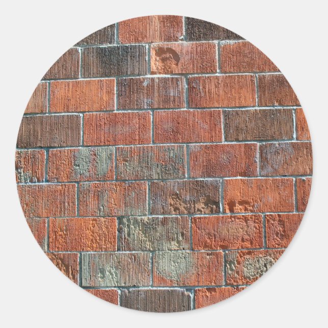 Pegatina Redonda ladrillos (Anverso)