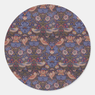 Pegatina Redonda Ladrón de fresas William Morris