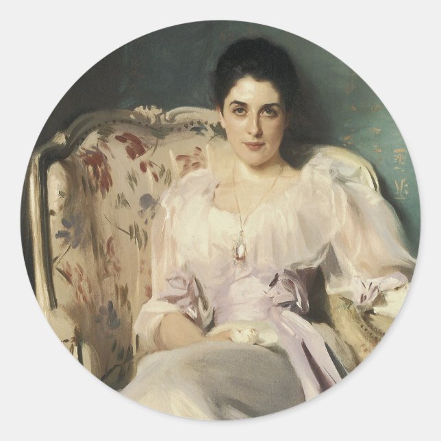 Pegatina Redonda Lady Agnew de Lochnaw (Anverso)