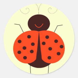 Pegatina Redonda Lady Bug