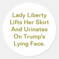 Lady Liberty Orina Sobre Trump Hankamer Artjunkhau