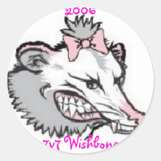 Pegatina Redonda Lady Possum, Torneo Wishbone 2006 7v7