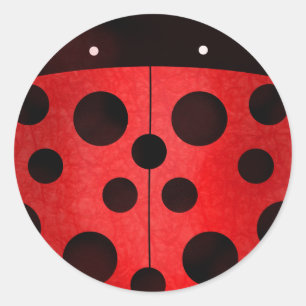 Pegatina Redonda Ladybird Ladybug - pegatinas