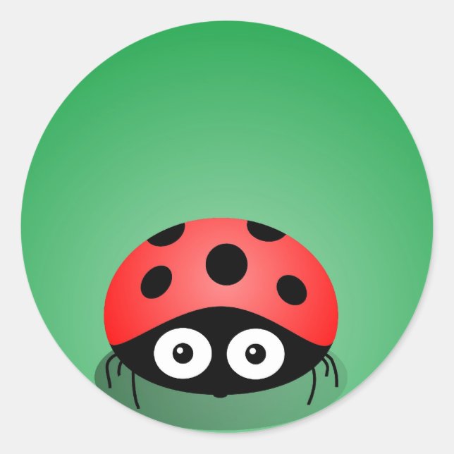 Pegatina Redonda Ladybug (Anverso)