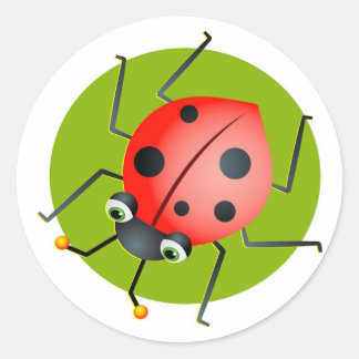 Pegatina Redonda Ladybug