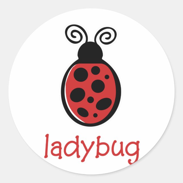 Pegatina Redonda Ladybug (Anverso)