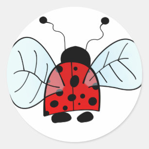 Pegatina Redonda Ladybug