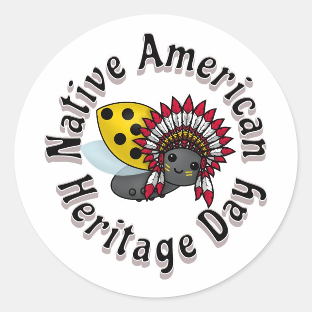 Pegatina Redonda Ladybug de la temporada de la sandía (Anverso)