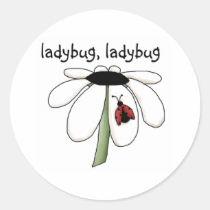 Pegatina Redonda ladybug ladybug