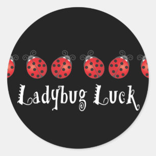 Pegatina Redonda Ladybug Luck
