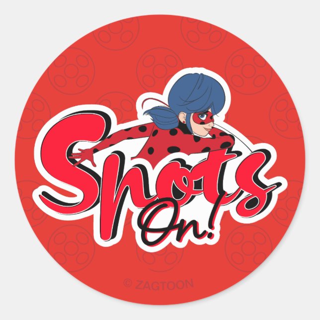 Pegatina Redonda Ladybug milagroso | Puntos en (Anverso)