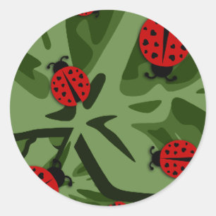 Pegatina Redonda ladybugz.