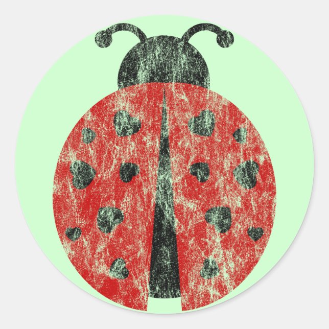 Pegatina Redonda ladybugz. (Anverso)